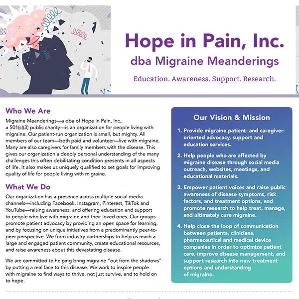 hope in pain who we are